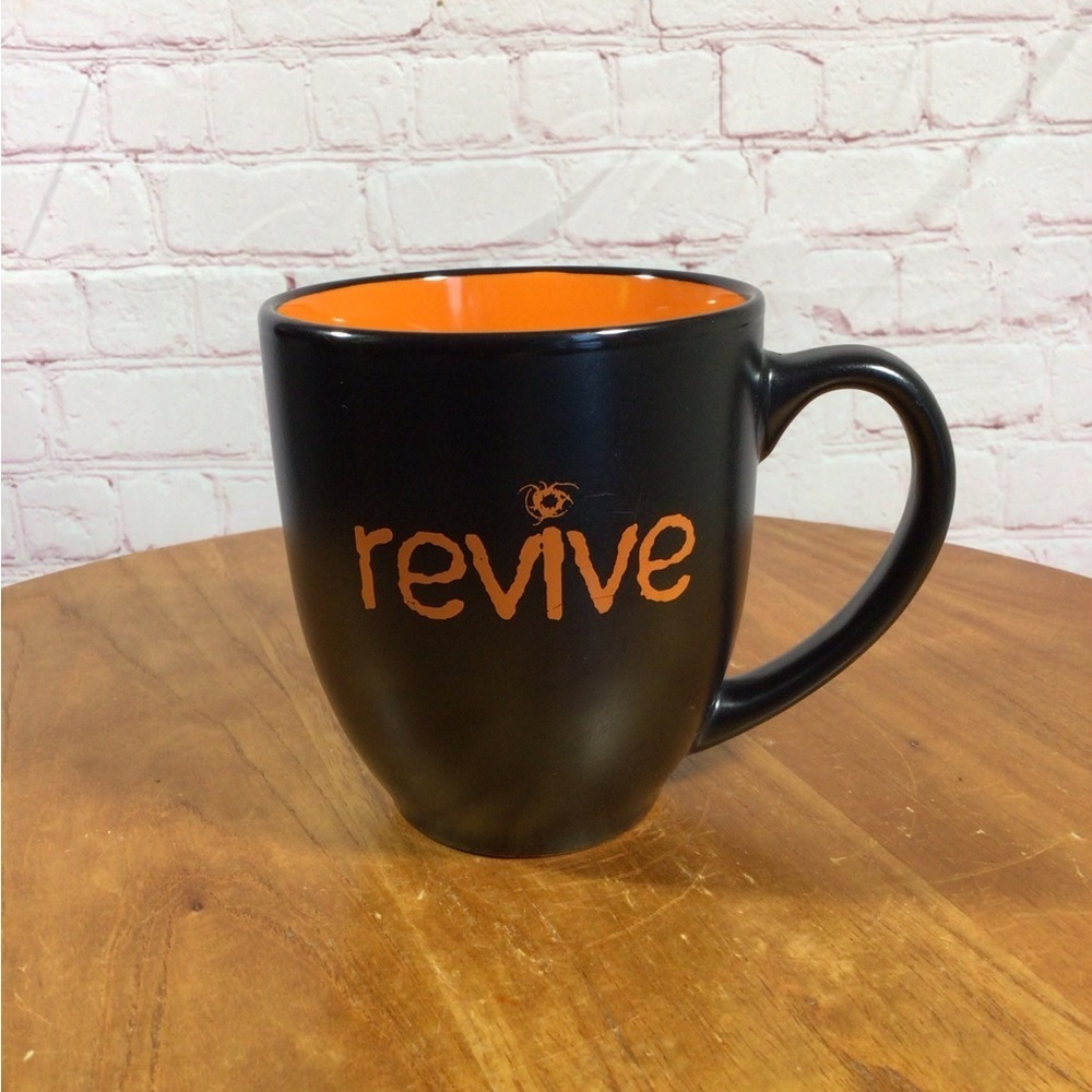Revive Black and Orange Ceramic Mug